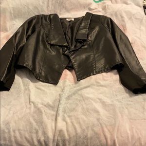 Black pleather jacket from Avenue
